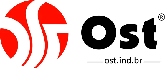 Logomarca OST Pneus: colorida chapada, para fundos claros
